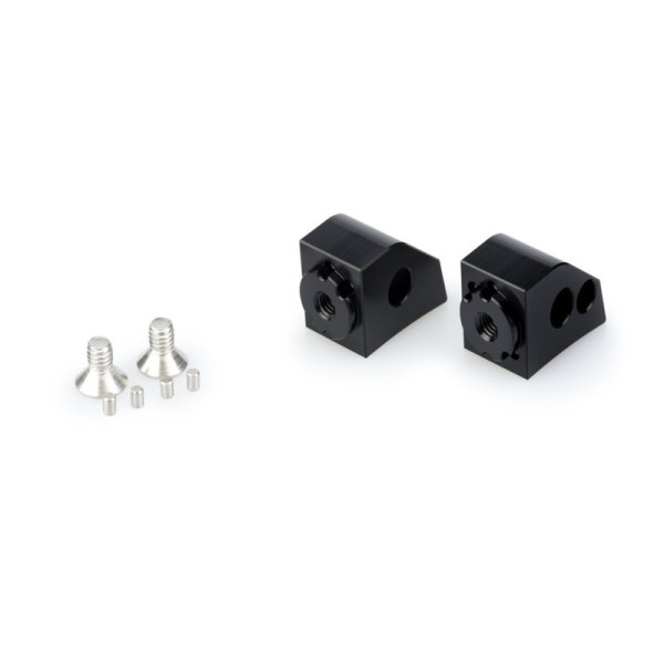 Puig Pillion Adjustable Footpeg Adaptors Black